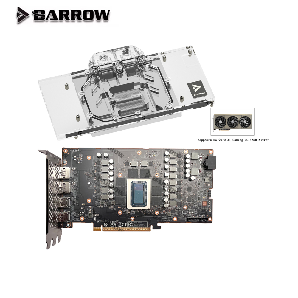บล็อกน้ำระบายความร้อนการ์ดจอ B - Rx 9070 Xt บทวิจารณ์และราคา