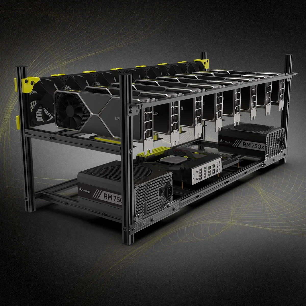 1 ชิ้น โครงเครื่องขุดเหมืองแบบ - Gpu Mining Rig Frame 8 Gpu บทวิจารณ์และราคา