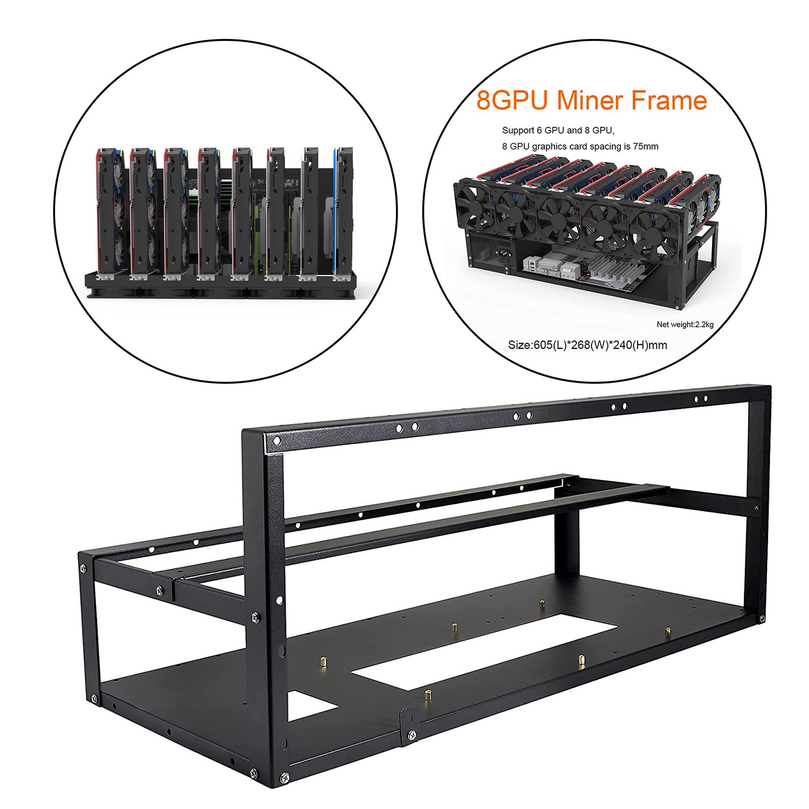 โครงเครื่องขุดเหรียญแบบ 6/8 GP - Gpu Mining Rig Frame 8 Gpu บทวิจารณ์และราคา