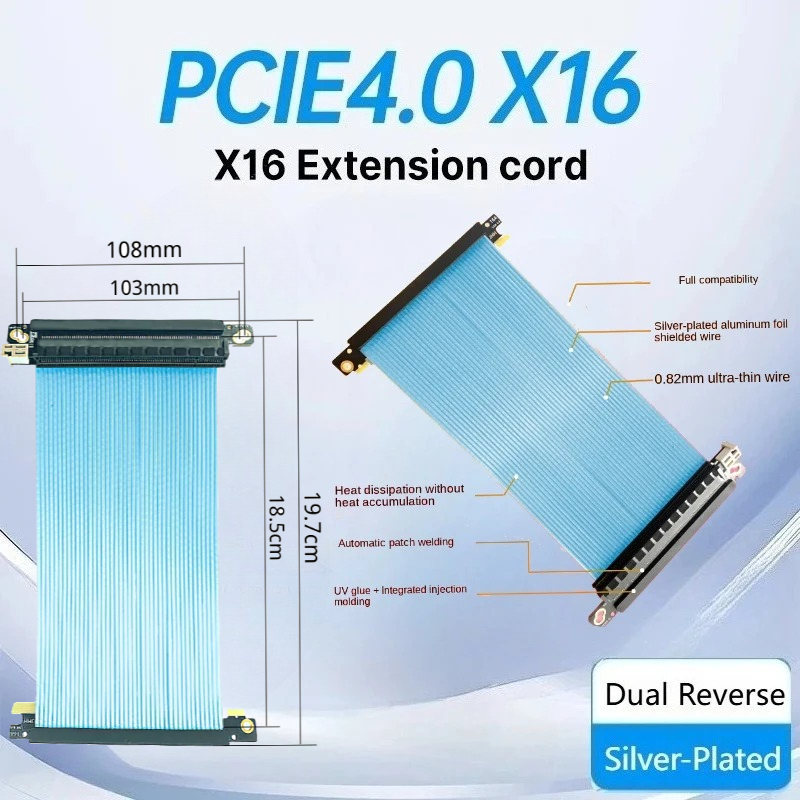 สายเคเบิล Riser Dual Reverse P - Itx Gpu Riser Pcie 4.0 16X บทวิจารณ์และราคา